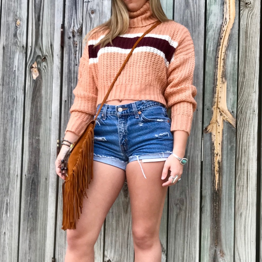 ON SALE! Long Sleeve Turtleneck Stripe Sweater - Picture 7 of 8